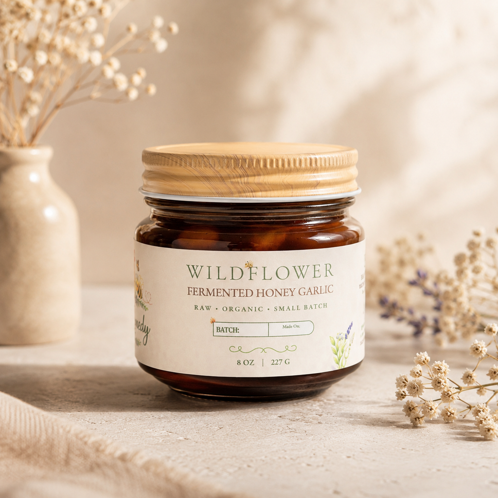 Wildflower Fermented Garlic Honey