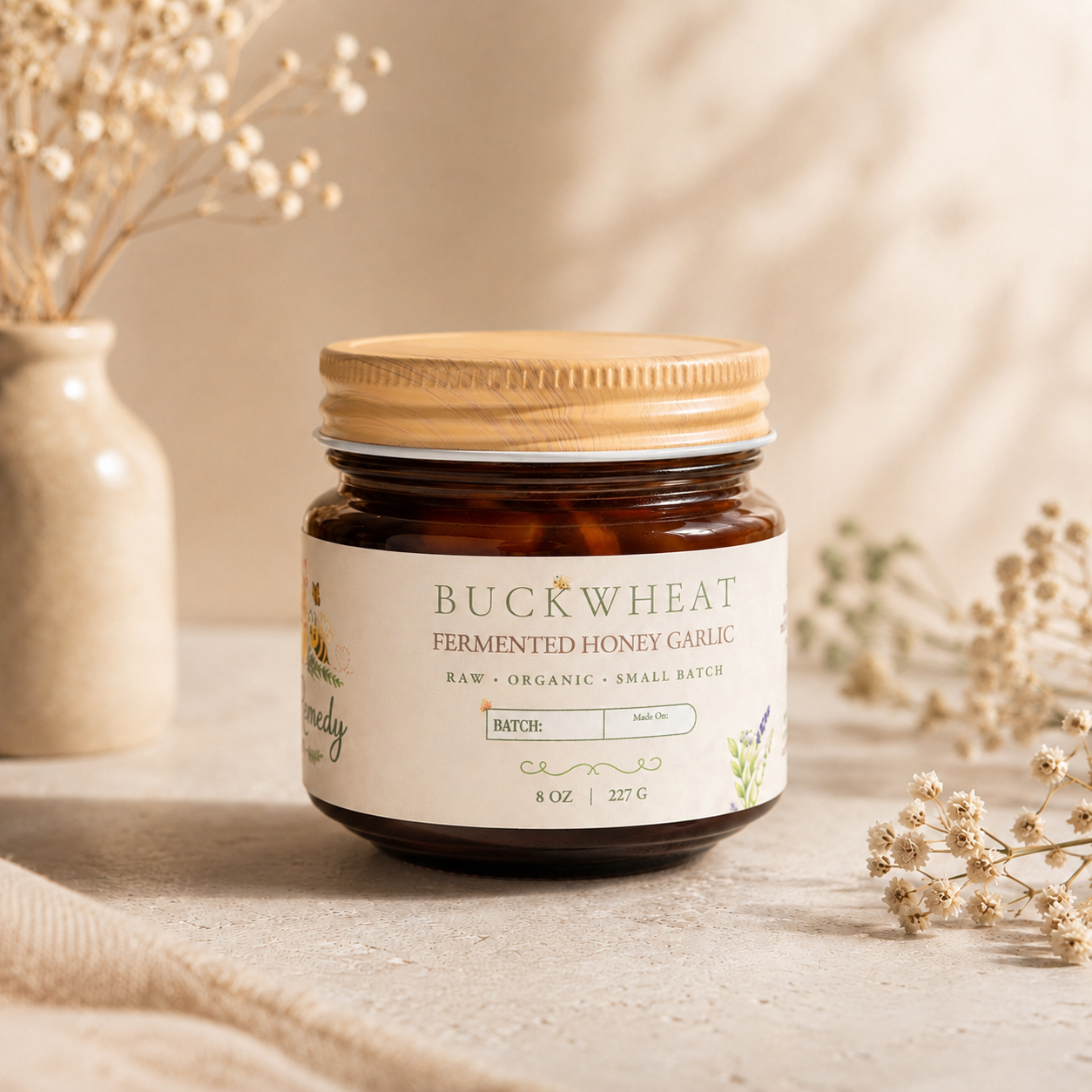 Buckwheat Fermented Garlic Honey