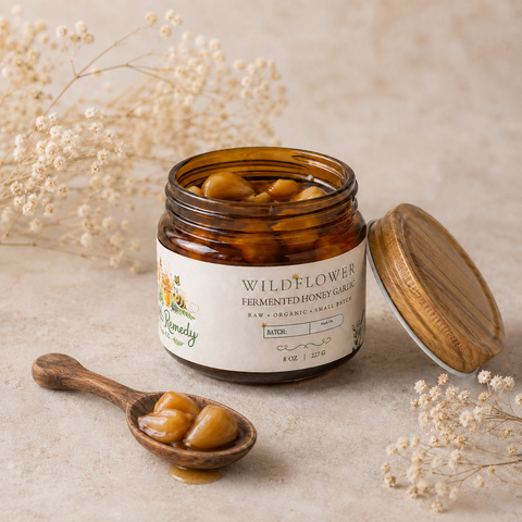 Wildflower Fermented Garlic Honey